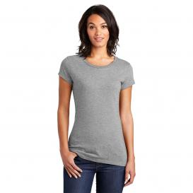 District DT6001 Women\'s Fitted Very Important Tee - Light Heather Grey