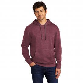 District DT6100 V.I.T. Fleece Pullover Hoodie - Heathered Cardinal