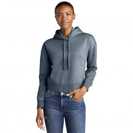 District DT6101 Womens V.I.T. Fleece Hoodie - Flint Blue Heather