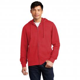 District DT6102 V.I.T. Fleece Full-Zip Hoodie - Classic Red