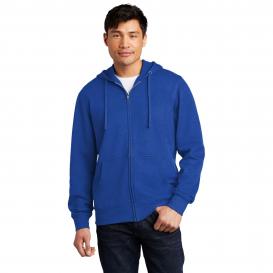 District DT6102 V.I.T. Fleece Full-Zip Hoodie - Deep Royal