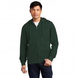 District DT6102 V.I.T. Fleece Full-Zip Hoodie - Forest Green