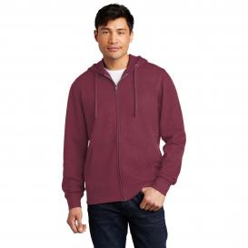 District DT6102 V.I.T. Fleece Full-Zip Hoodie - Plum