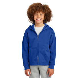 District DT6102Y Youth V.I.T Fleece Full-Zip Hoodie - Deep Royal