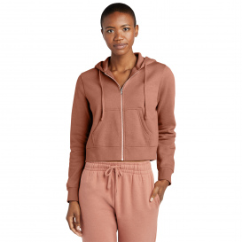 District DT6103 Womens V.I.T. Fleece Full-Zip Hoodie - Desert Rose