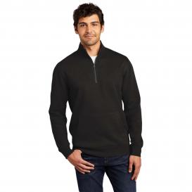 District DT6106 V.I.T. Fleece 1/4-Zip Pullover - Jet Black