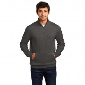 District DT6106 V.I.T. Fleece 1/4-Zip Pullover - Heathered Charcoal