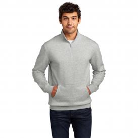 District DT6106 V.I.T. Fleece 1/4-Zip Pullover - Light Heather Grey