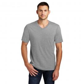 District DT6500 Very Important Tee V-Neck - Light Heather Grey | Full ...