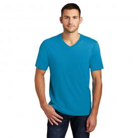 District DT6500 Very Important Tee V-Neck - Light Turquoise