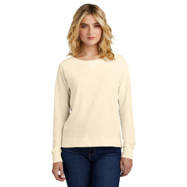 District DT672 Women\'s Featherweight French Long Sleeve Crewneck - Gardenia