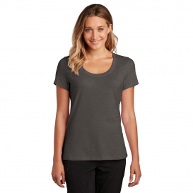 District DT7501 Women\'s Flex Scoop Neck Tee - Heathered Charcoal