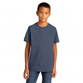 District DT8000Y Youth Re-Tee - Heathered Navy