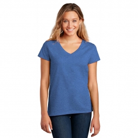 District DT8001 Women\'s Re-Tee V-Neck - Blue Heather