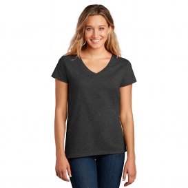 District DT8001 Women\'s Re-Tee V-Neck - Charcoal Heather