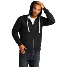 District DT8102 Re-Fleece Full-Zip Hoodie - Black