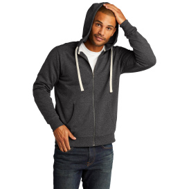 District DT8102 Re-Fleece Full-Zip Hoodie - Charcoal Heather