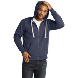 District DT8102 Re-Fleece Full-Zip Hoodie - Heathered Navy