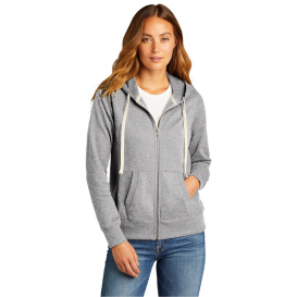 District DT8103 Women\'s Re-Fleece Full-Zip Hoodie - Light Heather Grey