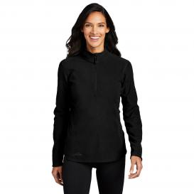 Eddie Bauer EB227 Ladies 1/2-Zip Microfleece Jacket - Black
