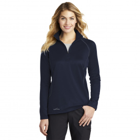 Eddie Bauer EB237 Ladies Smooth Fleece 1/2-Zip - River Blue Navy