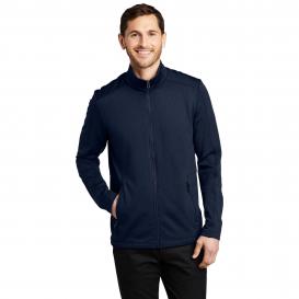 Port Authority F239 Grid Fleece Jacket - River Blue Navy