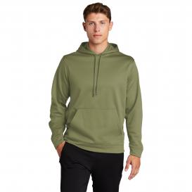 Sport-Tek F244 Sport-Wick Fleece Hooded Pullover Sweatshirt - Olive Drab Green