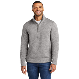 Port & Company F426 Arc Sweater Fleece 1/4-Zip - Deep Smoke Heather