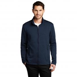 Port Authority F905 Collective Striated Fleece Jacket - River Blue Heather