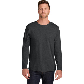 Jerzees IC46L Unisex Ring Spun Long Sleeve T-Shirt - Black Ink Heather