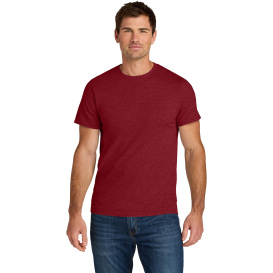 Jerzees IC46M Ultimate Unisex Ring Spun T-Shirt - Peppered Red Heather