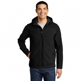 Port Authority J335 Hooded Core Soft Shell Jacket - Black