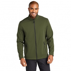 olive green soft shell jacket