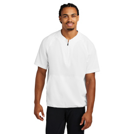 Sport-Tek JST489 Repeat 1/2-Zip Short Sleeve Jacket - White