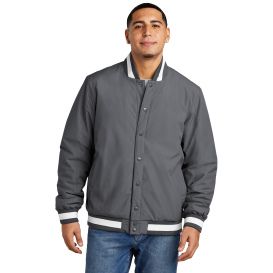 Sport-Tek JST58 Insulated Varsity Jacket - Graphite