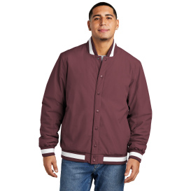 Sport-Tek JST58 Insulated Varsity Jacket - Maroon