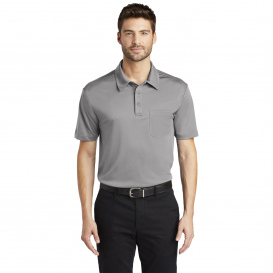 Port Authority K540P Silk Touch Performance Pocket Polo - Gusty Grey