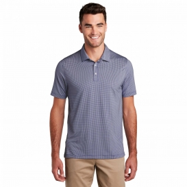 Port Authority K646 Gingham Polo - True Navy/White