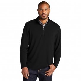Port Authority K825 Microterry 1/4-Zip Pullover - Deep Black