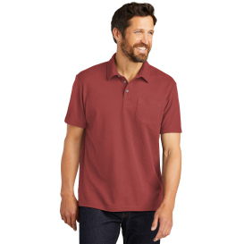 Port Authority K868 C-FREE Cotton Blend Pique Pocket Polo - Garnet