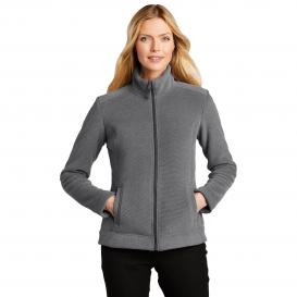 Port Authority L211 Ladies Ultra Warm Brushed Fleece Jacket - Gusty Grey/Sterling Grey