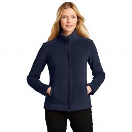 Port Authority L211 Ladies Ultra Warm Brushed Fleece Jacket - Insignia Blue/River Blue Navy