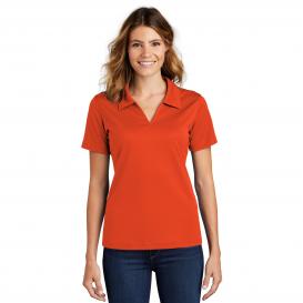 Sport-Tek L469 Ladies Dri-Mesh V-Neck Polo Shirt - Bright Orange