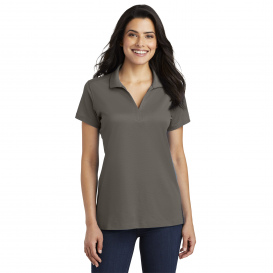 Port Authority L573 Ladies Rapid Dry Mesh Polo - Grey Smoke