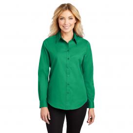 Port Authority L608 Ladies Long Sleeve Easy Care Shirt - Court Green