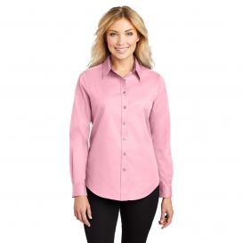Port Authority L608 Ladies Long Sleeve Easy Care Shirt - Light Pink