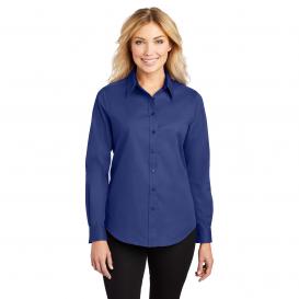 Port Authority L608 Ladies Long Sleeve Easy Care Shirt - Mediterranean Blue