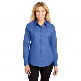 Port Authority L608 Ladies Long Sleeve Easy Care Shirt - Ultramarine Blue