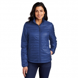 Port Authority L850 Ladies Packable Puffy Jacket - Cobalt Blue