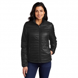 Port Authority L850 Ladies Packable Puffy Jacket - Deep Black | Full Source